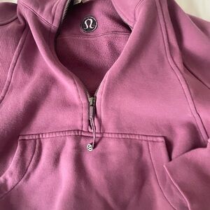 lululemon scuba quarter zip  light purple pink size XS/S